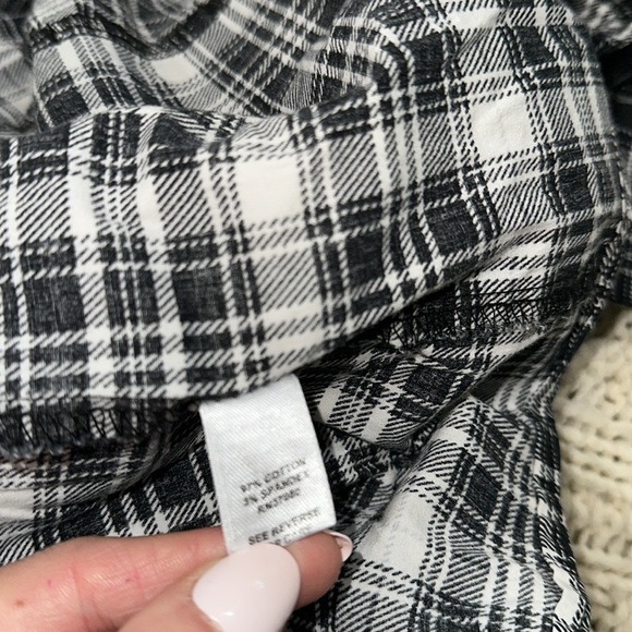 Cato Black and White Checkered Button Down Shirt size XLarge cotton fabric - Picture 4 of 6